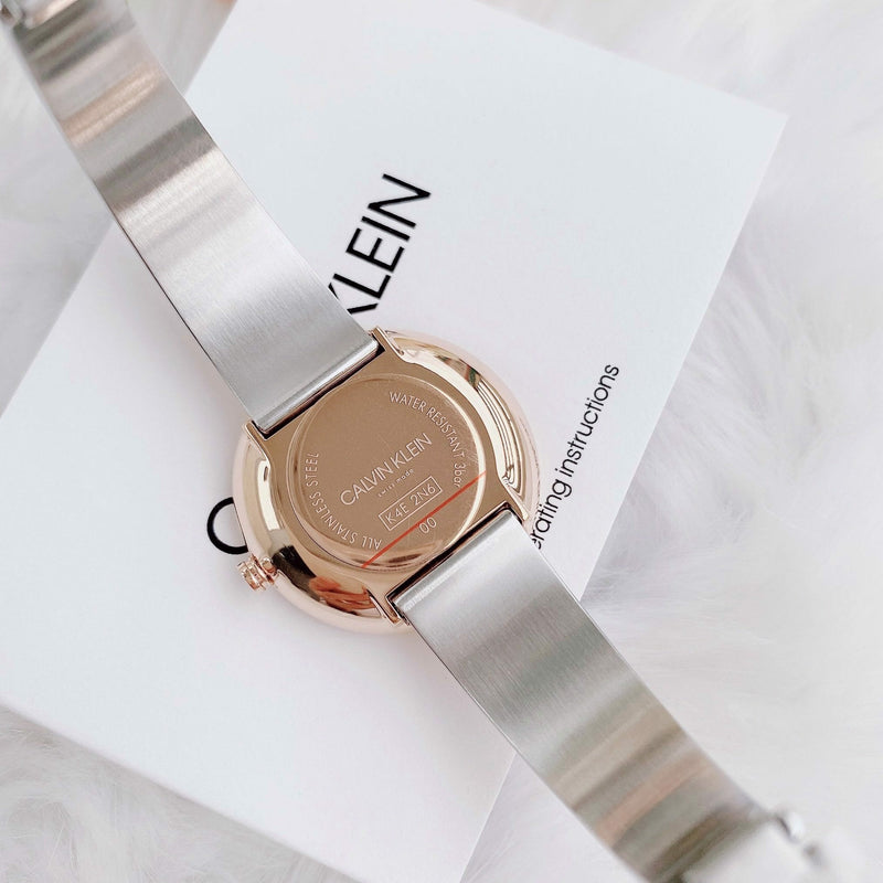 Calvin Klein Seduce Silver Dial Two Tone Steel Strap Watch for Women - K4E2N61X Buy Now By Calvin Klein