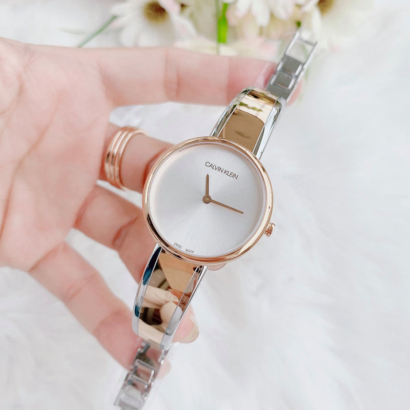 Calvin Klein Seduce Silver Dial Two Tone Steel Strap Watch for Women - K4E2N61X Buy Now By Calvin Klein
