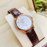 Tissot T Classic Carson Premium White Dial Brown Leather Strap Watch for Women - T122.207.36.031.00 Buy Now By Tissot