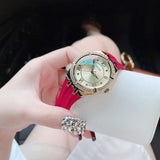 Guess Cosmo Diamonds Gold Dial Red Rubber Strap Watch for Women - GW0034L6 Buy Now By Guess