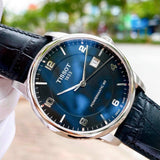 Tissot Luxury Powermatic 80 Black Dial Black Leather Strap Watch For Men - T086.407.16.057.00 Buy Now By Tissot