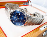 Tissot Luxury Powermatic 80 Blue Dial Silver Steel Strap Watch For Men - T086.407.11.047.00