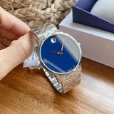 Movado Museum Classic Blue Dial Silver Steel Strap Watch for Men - 0607212 Buy Now By Movado