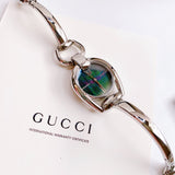 Gucci Horsebit Collection Mother of Pearl Black Dial Silver Steel Strap Watch For Women - YA139503 Buy Now By Gucci