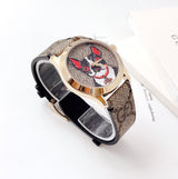 Gucci G Timeless Brown Dial Brown Leather Strap Watch For Women - YA1264056 Buy Now By Gucci