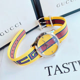 Shop Gucci G Timeless Quartz Yellow & Purple Dial Yellow & Purple NATO Strap Watch For Men - YA1264069 in USA