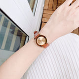 Shop Movado Bold Rose Gold Dial Brown Leather Strap Watch For Women - 3600438 in USA