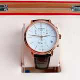 Tissot Carson Premium Chronograph White Dial Brown Leather Strap Watch For Men - T122.417.36.011.00 Buy Now By Tissot