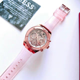 Guess Athena Rose Gold Dial Rose Gold Rubber Strap Watch for Women - GW0409L3 Buy Now By Guess