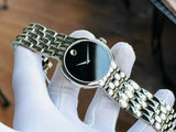 Movado Classic Quartz Black Dial Silver Steel Strap Watch for Men - 0606337 Buy Now By Movado