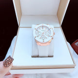 Guess Athena White Dial White Rubber Strap Watch For Women - GW0030L3 Buy Now By Guess