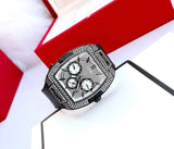 Guess Phoenix Multifunction Silver Dial Black Silicone Strap Watch For Men - GW0048G1 Buy Now By Guess