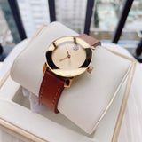 Movado Bold Gold Dial Brown Leather Strap Watch for Women - 3600437 Buy Now By Movado