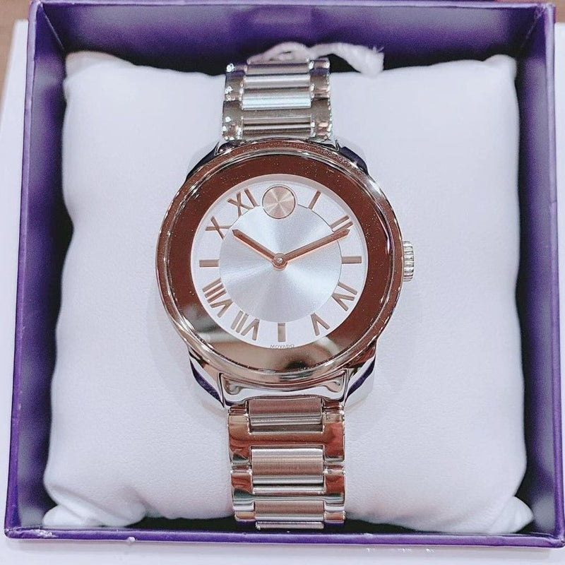 Shop Movado Bold Silver Dial Silver Steel Strap Watch for Women - 3600244 in USA