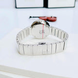 Shop Movado Edge Silver Dial Silver Steel Strap Watch for Women - 3680012 in USA
