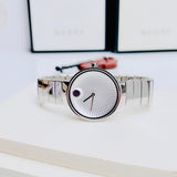 Shop Movado Edge Silver Dial Silver Steel Strap Watch for Women - 3680012 in USA