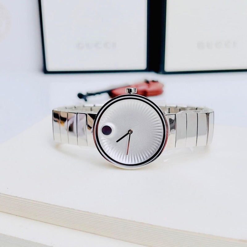 Shop Movado Edge Silver Dial Silver Steel Strap Watch for Women - 3680012 in USA