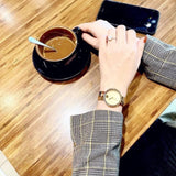 Shop Movado Edge Gold Dial Gold Steel Strap Watch for Women - 3680014 in USA