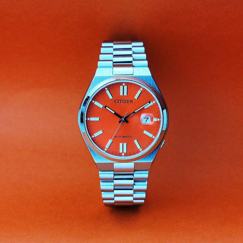 Citizen x Pantone Automatic Blazing Red Dial Silver Steel Strap Watch For Men - NJ0158-89W Buy Now By Citizen