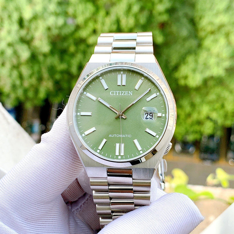 Citizen x Pantone Automatic Peaceful Green Dial Silver Steel Strap Watch For Men - NJ0158-89Z Buy Now By Citizen
