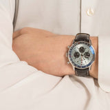 Shop Breitling Navitimer B01 Chronograph 43 Blue Dial Black Leather Strap Watch for Men - AB0138241C1P1 in USA