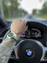 Versace Hellenyium Quartz Green Dial Two Tone Steel Strap Watch For Men - VE3A00720 Buy Now By Versace