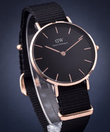 Daniel Wellington Classic Petite Cornwall Black Dial Black NATO Strap Watch For Women - DW00100215 Buy Now By Daniel Wellington