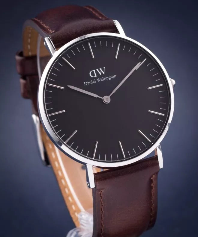 Daniel Wellington Classic Bristol Black Dial Brown Leather Strap Watch For Men - DW00100143 Buy Now By Daniel Wellington