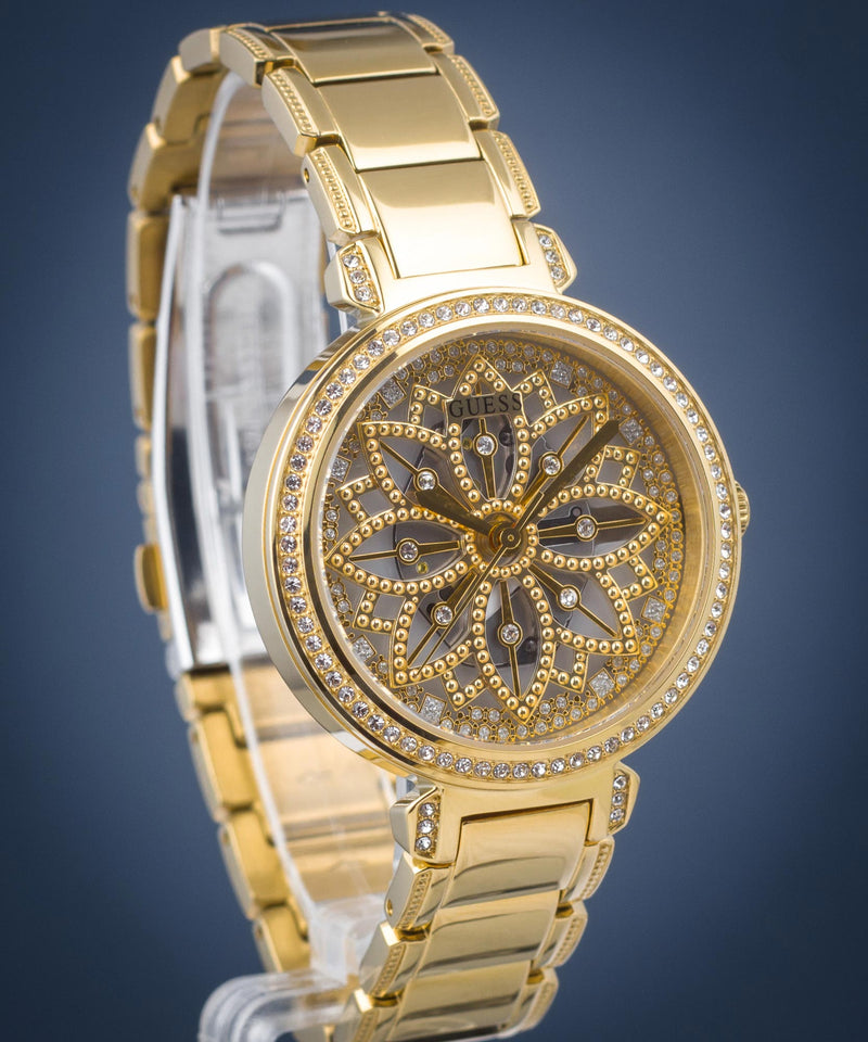 Guess Lily Quartz Gold Dial Gold Steel Strap Watch For Women - GW0528L2 Buy Now By Guess