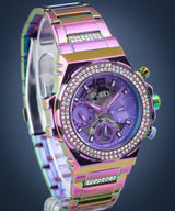 Guess Fusion Chronograph Purple Dial Purple Steel Strap Watch for Women - GW0552L4 Buy Now By Guess