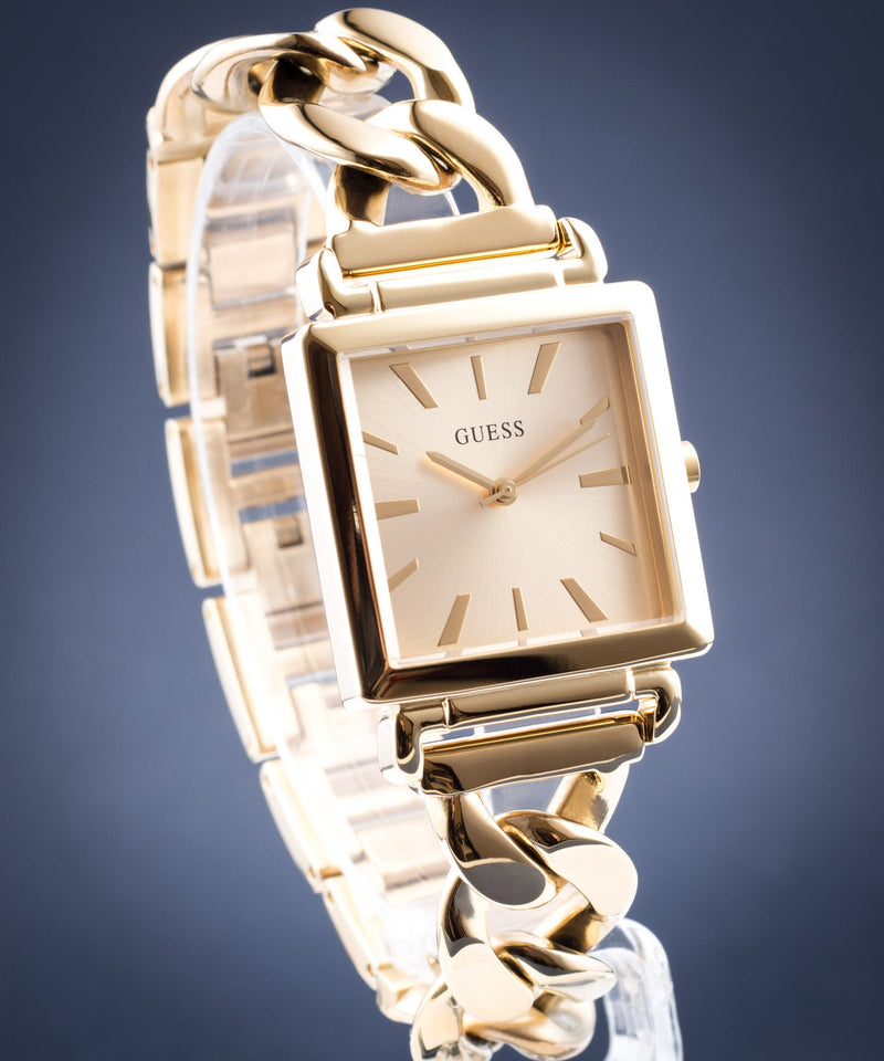 Shop Guess Vanity Gold Dial Gold Steel Strap Watch for Women - W1029L2 in USA
