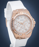 Shop Guess Venus Diamonds White Dial White Rubber Strap Watch for Women - GW0118L4 in USA