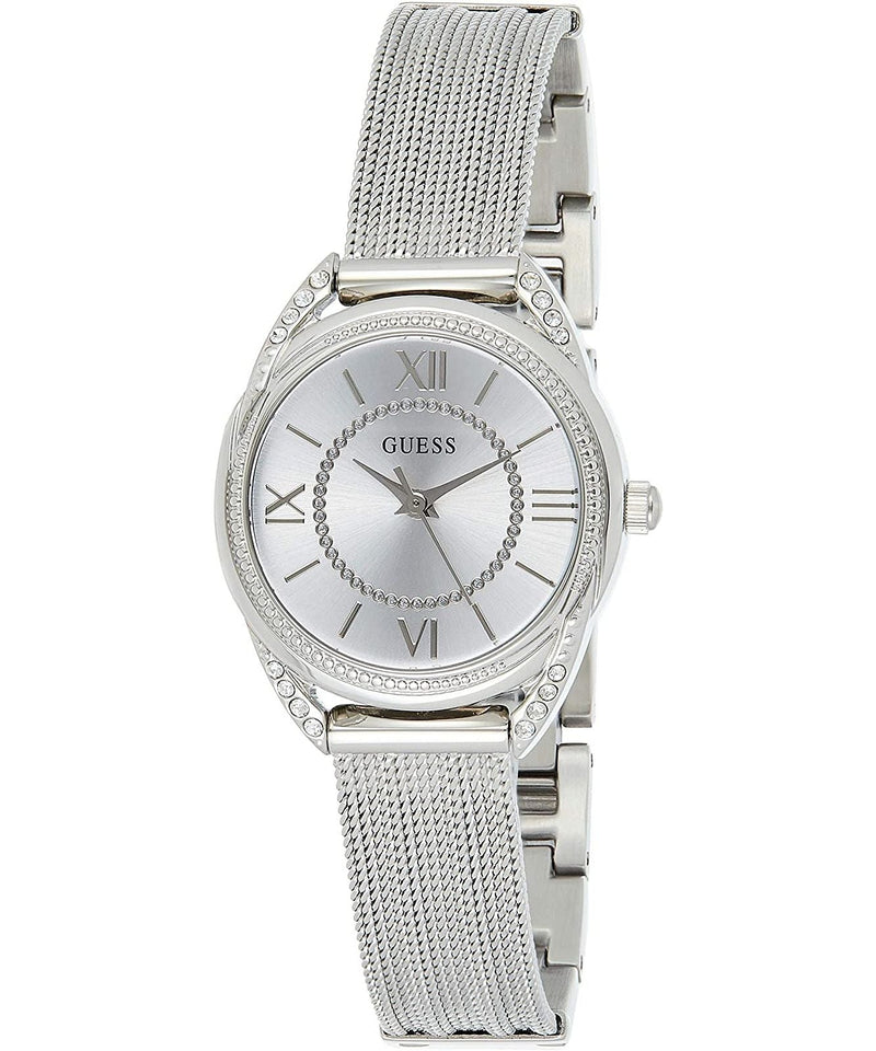 Guess Whisper Silver Dial Silver Mesh Bracelet Watch for Women - W1084L1 Buy Now By Guess