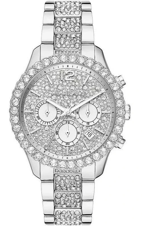 Michael Kors Layton Chronograph Silver Dial Silver Steel Strap Watch For Women - MK6976 Buy Now By Michael Kors