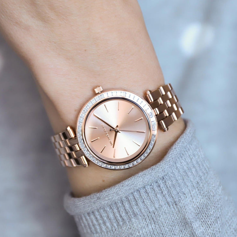 Michael Kors Darci Rose Gold Dial Rose Gold Stainless Steel Strap Watch for Women - MK3366 Buy Now By Michael Kors
