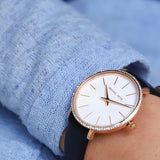 Michael Kors Pyper Three Hand White Dial Black Leather Strap Watch For Women - MK2835 Buy Now By Michael Kors