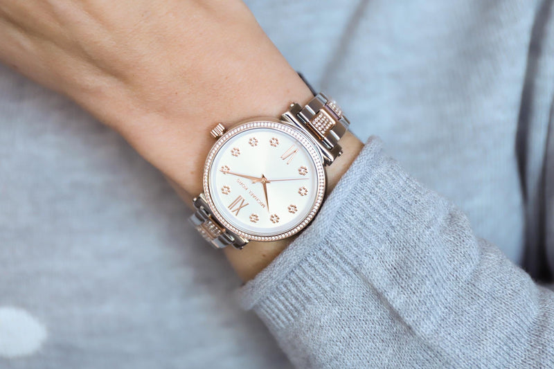 Michael Kors Sophie Chronograph Silver Dial Two Tone Steel Strap Watch For Women - MK3880 Buy Now By Michael Kors