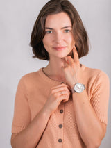 Shop Tommy Hilfiger Carly White Dial Silver Stainless Steel Strap Watch for Women - 1781787 in USA
