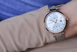 Shop Tommy Hilfiger Angela Quartz Silver Dial Brown Leather Strap Watch for Women - 1782125 in USA