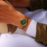 Daniel Wellington Iconic Link Emerald Green Dial Rose Gold Steel Strap Watch For Women - DW00100421 Buy Now By Daniel Wellington