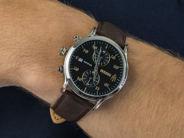 Maserati Epoca Chronograph Blue Dial Brown Leather Strap Watch For Men - R8871618001 Buy Now By Maserati