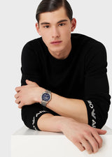 Emporio Armani Chronograph Blue Dial Silver Steel Strap Watch For Men - AR11528 Buy Now By Emporio Armani