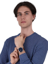 Fossil Minimalist Blue Dial Brown Leather Strap Watch for Men - FS5304 Buy Now By Fossil