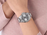 Guess Frontier Diamonds Silver Dial Silver Steel Strap Watch For Women - W1156L1 Buy Now By Guess