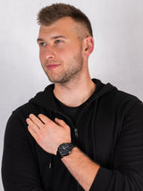 Fossil Neutra Chronograph Black Dial Black Steel Strap Watch for Men - FS5474 Buy Now By Fossil