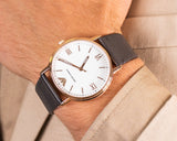 Emporio Armani Dress Quartz White Dial Brown Leather Strap Watch For Men - AR11011 Buy Now By Emporio Armani