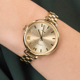 Marc Jacobs Sally Champagne Gold Dial Gold Steel Strap Watch for Women - MBM3363 Buy Now By Marc Jacobs