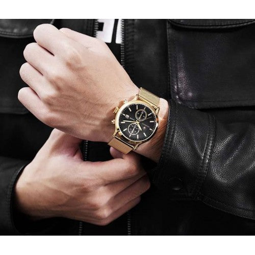 Maserati Epoca 42mm Black Dial Gold Mesh Bracelet Watch For Men - R8873618007 Buy Now By Maserati