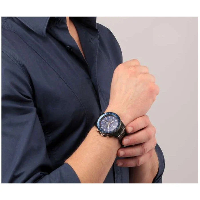 Maserati SFIDA Chronograph Blue Dial Grey Steel Strap Watch For Men - R8873640001 Buy Now By Maserati