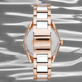 Michael Kors Janelle Three Hand Rose Gold Dial Two Tone Steel Strap Watch For Women - MK7134 Buy Now By Michael Kors